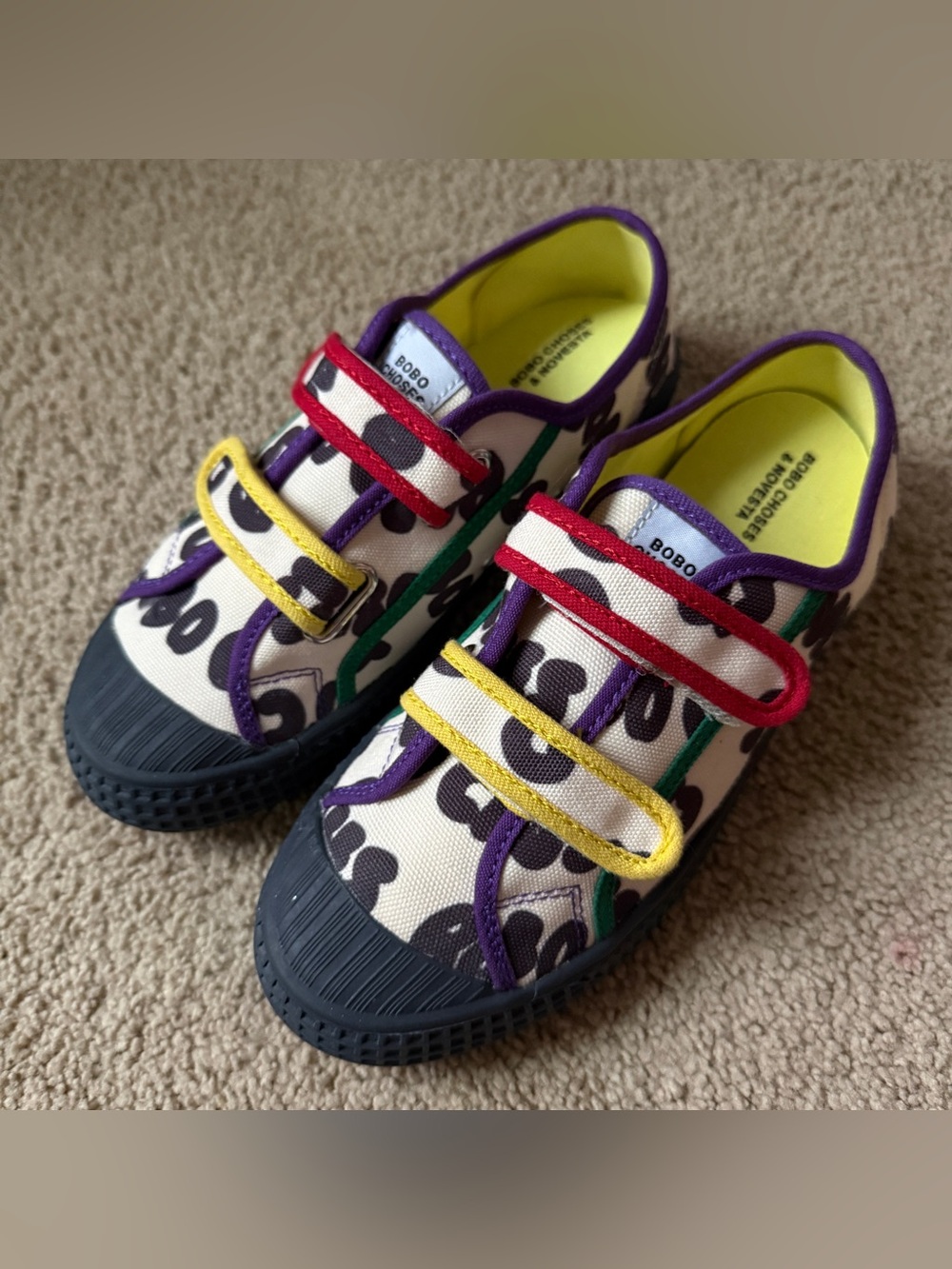 BOBO CHOSES x NOVESTO Velcro Canvas Sneakers Size EU 35